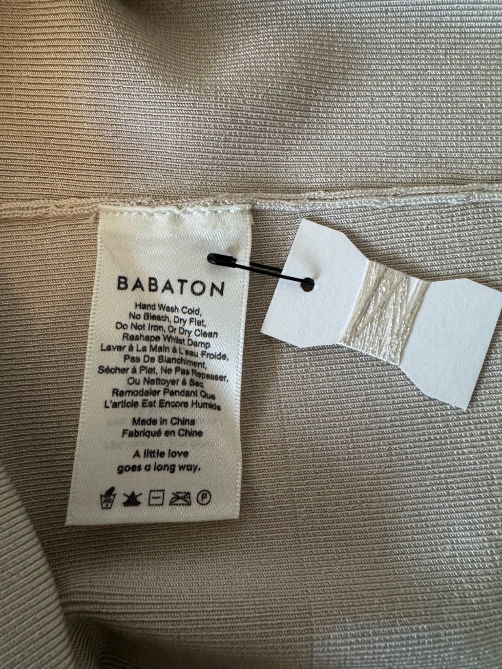 Babaton Aritzia Cambria Bandage Dress Silver Birch NWT - Picture 5 of 11